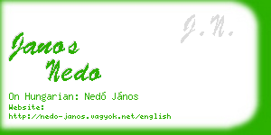 janos nedo business card